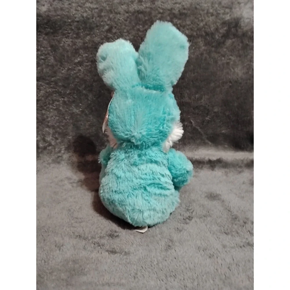 Teal Blue Bunny W Pink Lips‎ Goffa Plushed Stuffed Animal 14